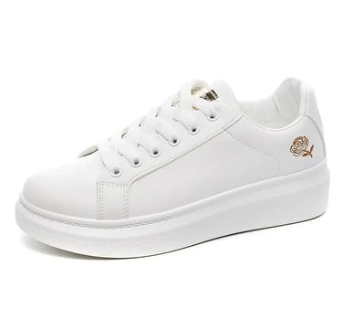 Lily ™ | Witte sneakers bloem